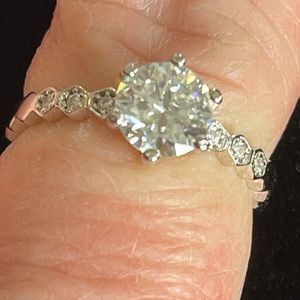 Moissanite 1kt. Ring